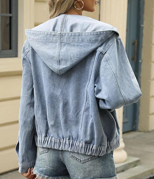 Womens Hooded Denim Jackets