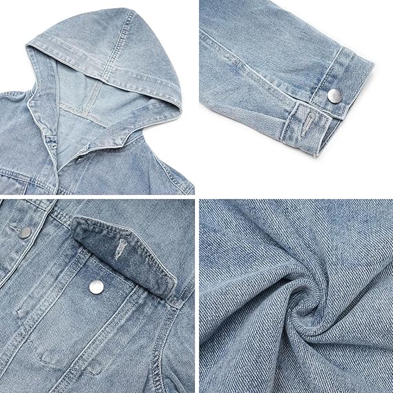 Womens Hooded Denim Jackets