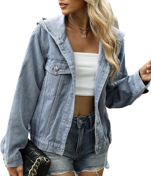 Womens Hooded Denim Jackets